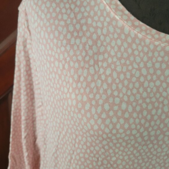 Nine West Essential Womens Loose Fit Tops - Polka Dot  - Rayon/Spandex - Size xL - Picture 2 of 4